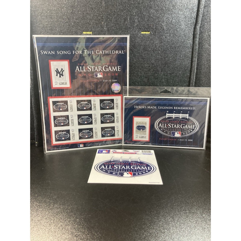 2008 MLB All Star Game Yankee Stadium Premier Postage Stamp Lot Limited Edition